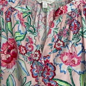 Crown & Ivy Multicolor Floral Long Sleeve Dress